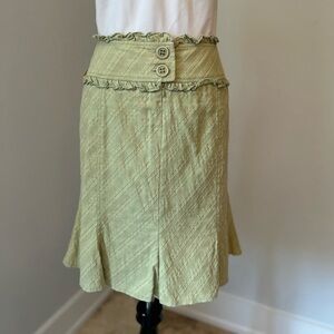 NANETTE LEPORE size 10 sage green boutique skirt